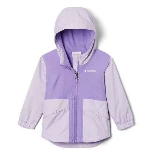 Toddler Girls' Columbia Rainy Trails Fleece Lined Rain Jacket 1 Toddler Girls' Columbia Rainy Trails Fleece Lined Rain Jacket
